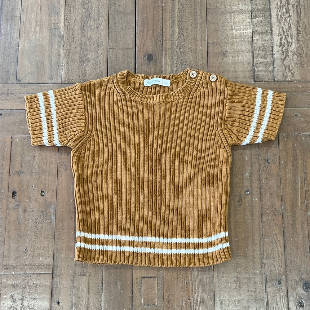 Fin & Vince heritage Knit short Sleeve Sweater kids 4-5 years chunky knit